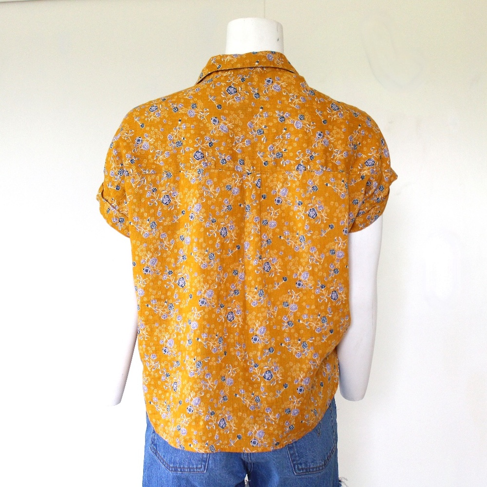 Rachel Zoe Floral Linen Collared Blouse - Picture 3 of 5